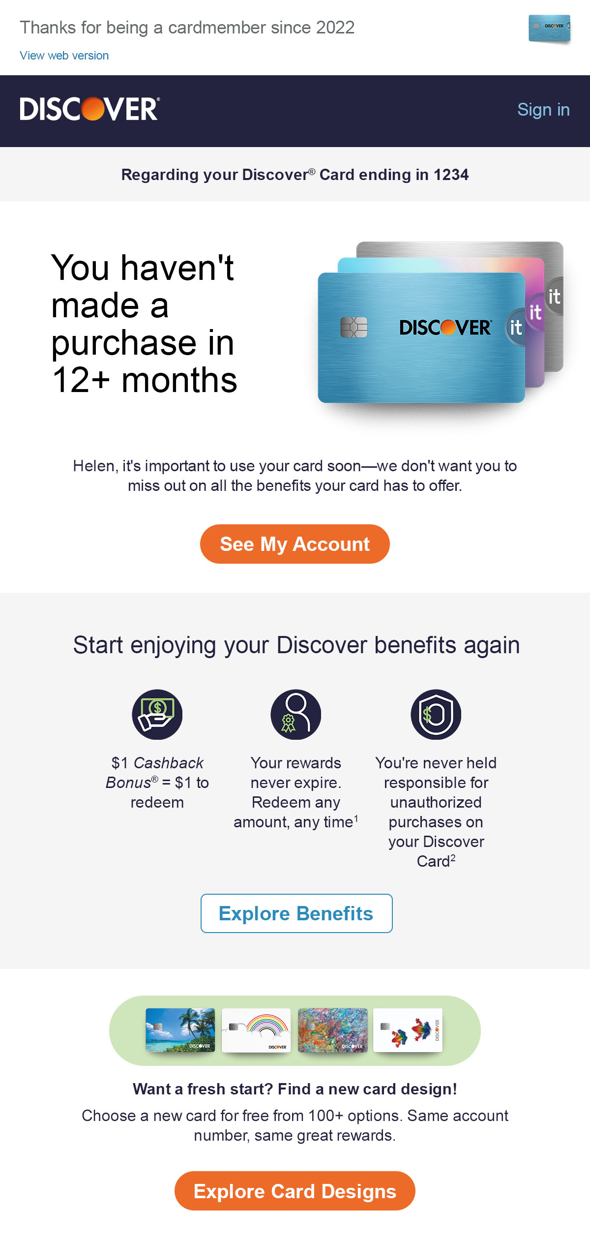 Long Term Inactive Email
